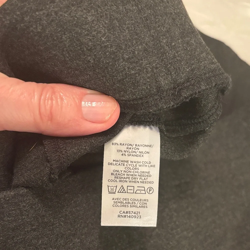 Lou & Grey For Loft Black and Gray Leggings Set set of 2 Pull On Stretch Sz Med - Picture 3 of 11